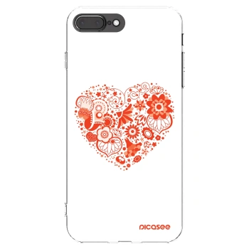 Picasee silikonska prozirna maskica za Apple iPhone 7 Plus - Big heart