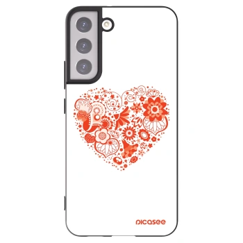 Picasee crna silikonska maskica za Samsung Galaxy S22+ 5G - Big heart