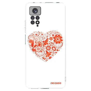 Picasee silikonska prozirna maskica za Xiaomi Redmi Note 11S 4G - Big heart