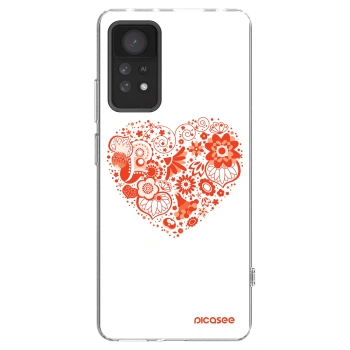 Picasee silikonska prozirna maskica za Xiaomi Redmi Note 11 Pro - Big heart
