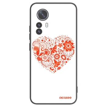 Picasee crna silikonska maskica za Xiaomi 12 Pro - Big heart