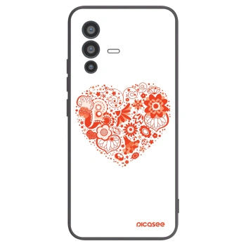 Picasee crna silikonska maskica za Vivo V23 5G - Big heart