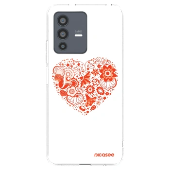 Picasee silikonska prozirna maskica za Vivo V23 5G - Big heart