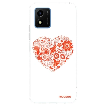 Picasee silikonska prozirna maskica za Vivo Y01 - Big heart