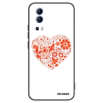 Picasee crna silikonska maskica za Vivo Y52 5G - Big heart