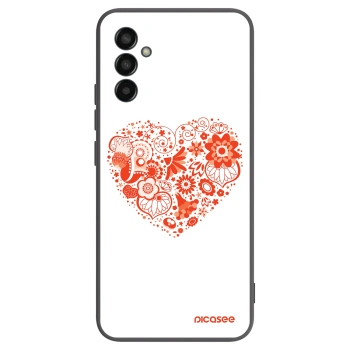 Picasee crna silikonska maskica za Samsung Galaxy M13 M135F - Big heart