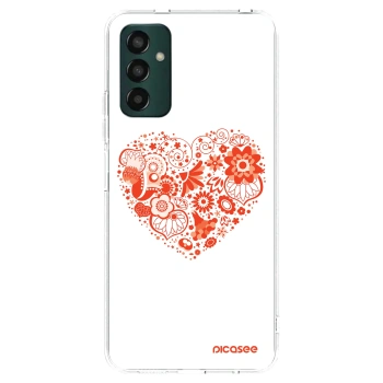Picasee silikonska prozirna maskica za Samsung Galaxy M13 M135F - Big heart