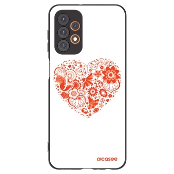 Picasee crna silikonska maskica za Samsung Galaxy A23 A236B 5G - Big heart