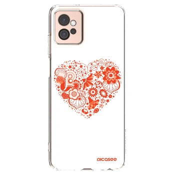 Picasee silikonska prozirna maskica za Motorola Moto G32 - Big heart