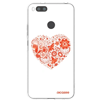 Picasee silikonska prozirna maskica za Xiaomi Redmi A1 - Big heart