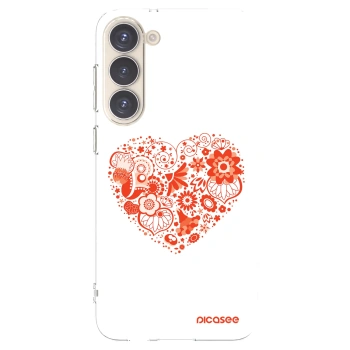Picasee silikonska prozirna maskica za Samsung Galaxy S23+ 5G - Big heart