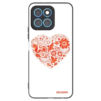 Picasee crna silikonska maskica za Honor X6 - Big heart