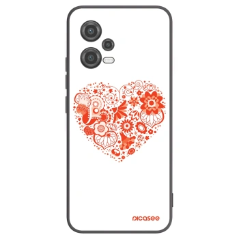 Picasee crna silikonska maskica za Xiaomi Poco X5 - Big heart