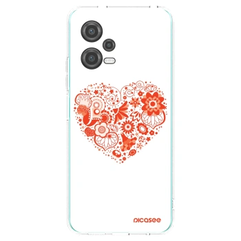 Picasee silikonska prozirna maskica za Xiaomi Poco X5 - Big heart