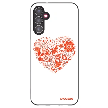 Picasee crna silikonska maskica za Samsung Galaxy A14 4G A145R - Big heart
