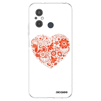 Picasee silikonska prozirna maskica za Xiaomi Redmi 12C - Big heart