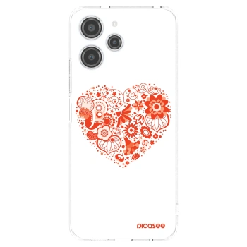 Picasee silikonska prozirna maskica za Xiaomi Redmi 12 4G - Big heart