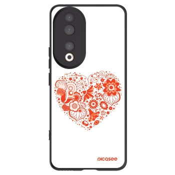 Picasee crna silikonska maskica za Honor 90 5G - Big heart