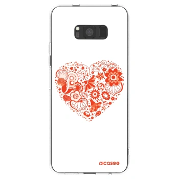 Picasee silikonska prozirna maskica za Samsung Galaxy S8 G950F - Big heart