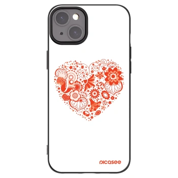 Picasee crna silikonska maskica za Apple iPhone 15 Plus - Big heart