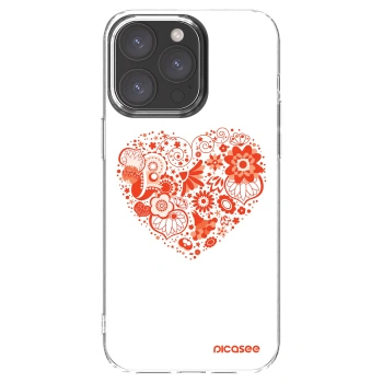 Picasee silikonska prozirna maskica za Apple iPhone 15 Pro Max - Big heart