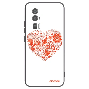 Picasee crna silikonska maskica za Xiaomi Poco F5 Pro 5G - Big heart