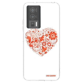 Picasee silikonska prozirna maskica za Xiaomi Poco F5 Pro 5G - Big heart