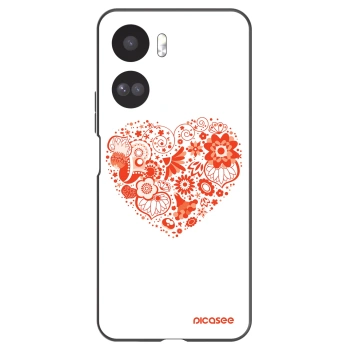 Picasee crna silikonska maskica za Honor 90 Lite 5G - Big heart