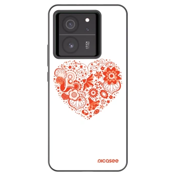 Picasee crna silikonska maskica za Xiaomi 13T - Big heart