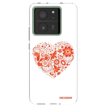 Picasee silikonska prozirna maskica za Xiaomi 13T - Big heart