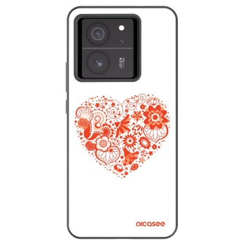 Picasee crna silikonska maskica za Xiaomi 13T Pro - Big heart