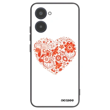 Picasee crna silikonska maskica za Realme 10 4G - Big heart