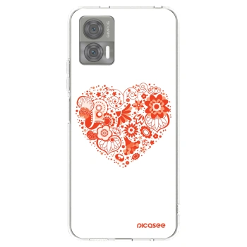 Picasee silikonska prozirna maskica za Motorola Edge 30 Neo - Big heart