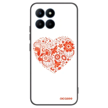 Picasee crna silikonska maskica za Honor 70 Lite - Big heart