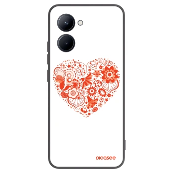 Picasee crna silikonska maskica za Realme C33 (2023) - Big heart