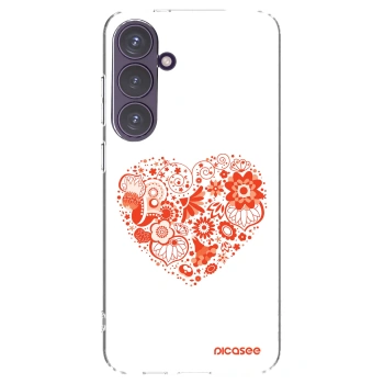 Picasee silikonska prozirna maskica za Samsung Galaxy S24+ S926B 5G - Big heart