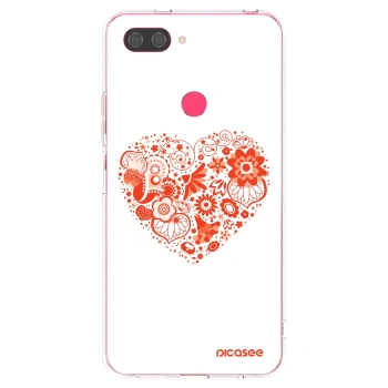 Picasee silikonska prozirna maskica za Xiaomi Mi 8 Lite - Big heart