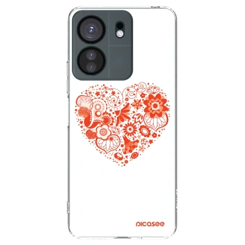 Picasee silikonska prozirna maskica za Xiaomi Redmi 13C 4G - Big heart
