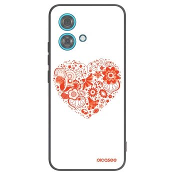 Picasee crna silikonska maskica za Motorola Edge 40 Neo - Big heart