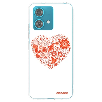 Picasee silikonska prozirna maskica za Motorola Edge 40 Neo - Big heart