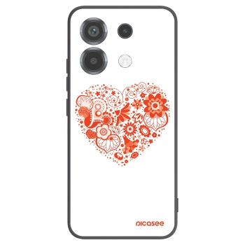 Picasee crna silikonska maskica za Xiaomi Poco X6 - Big heart