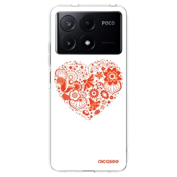 Picasee silikonska prozirna maskica za Xiaomi Poco X6 Pro - Big heart