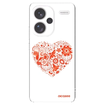 Picasee silikonska prozirna maskica za Xiaomi Redmi Note 13 Pro+ 5G - Big heart