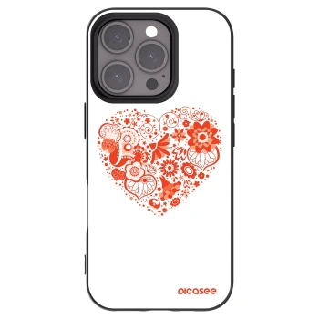 Picasee crna silikonska maskica za Apple iPhone 16 Pro - Big heart