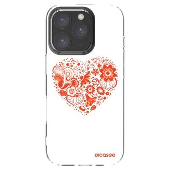 Picasee silikonska prozirna maskica za Apple iPhone 16 Pro - Big heart