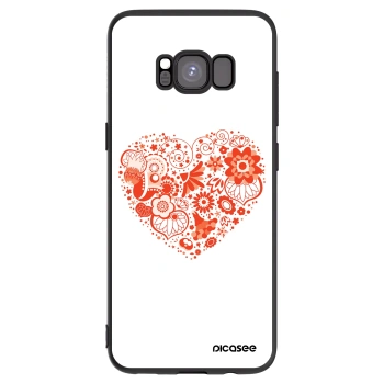 Picasee crna silikonska maskica za Samsung Galaxy S8 G950F - Big heart