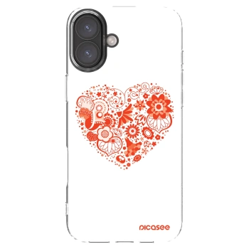 Picasee silikonska prozirna maskica za Apple iPhone 16 Plus - Big heart
