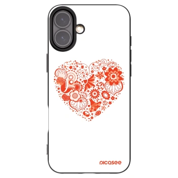 Picasee crna silikonska maskica za Apple iPhone 16 Plus - Big heart