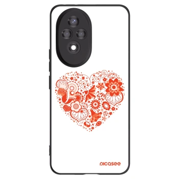Picasee crna silikonska maskica za Honor 200 5G - Big heart