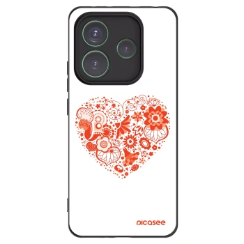 Picasee crna silikonska maskica za Xiaomi Redmi Note 14 5G - Big heart